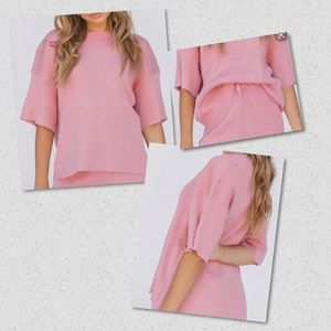The Lullaby Club NWT Alex Knit Tee in Dusty Rose Size Small/Medium